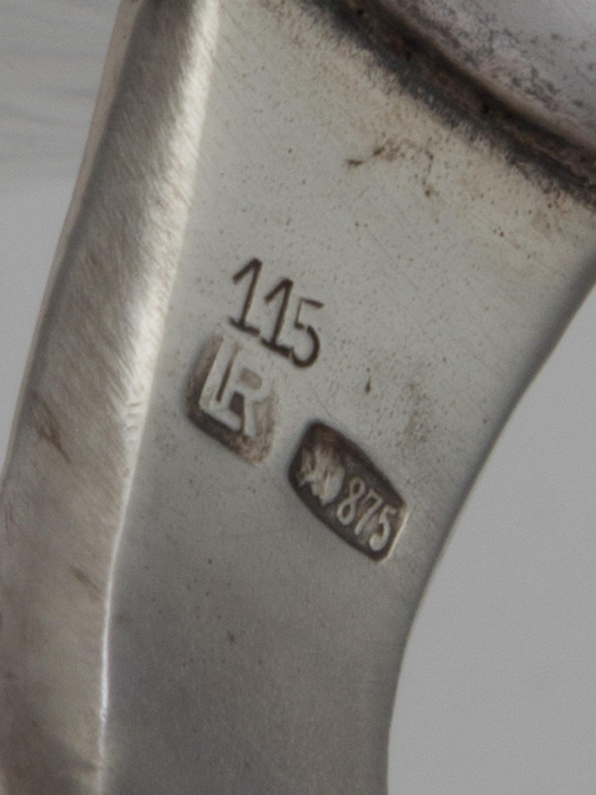 A Latvian Silver-Mounted Cut Glass Tankard, Likely Mark of L. Rosental, Riga, 20th Century, the lid with a foliate cartouche and rim ab