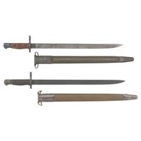 Two Remington M1917 Bayonets & Scabbards