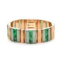 YELLOW GOLD AND JADE BRACELET