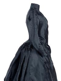 Two Silk Bustle Dresses, 1890s