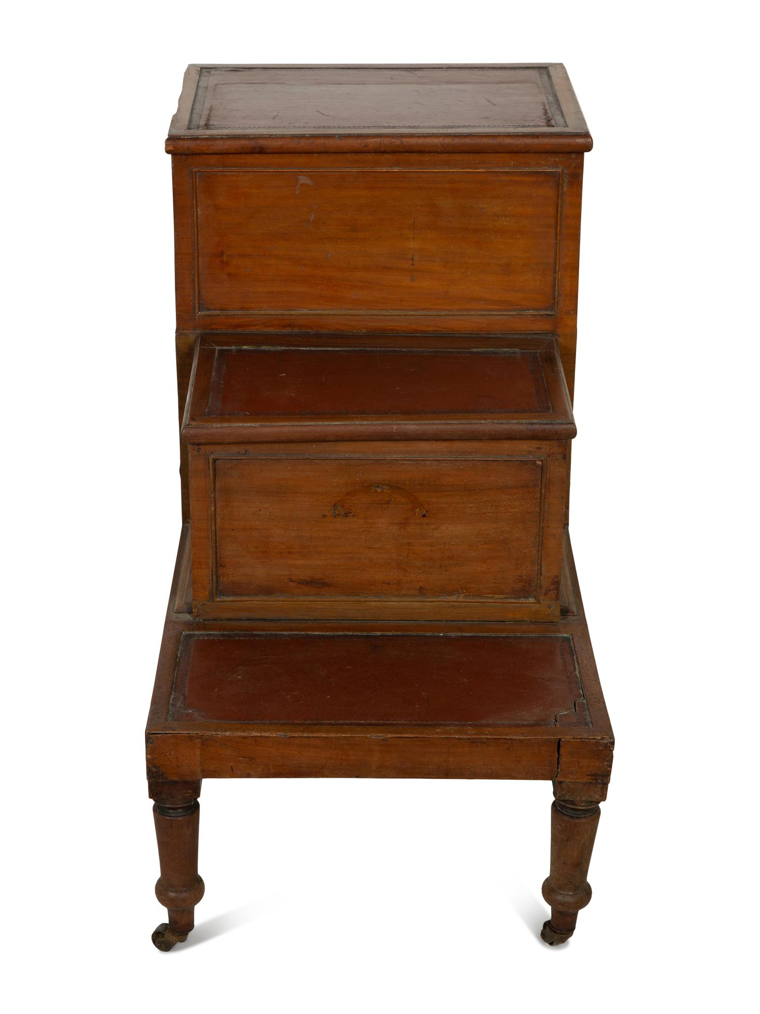 A Set of William IV Mahogany Library Steps