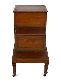 A Set of William IV Mahogany Library Steps