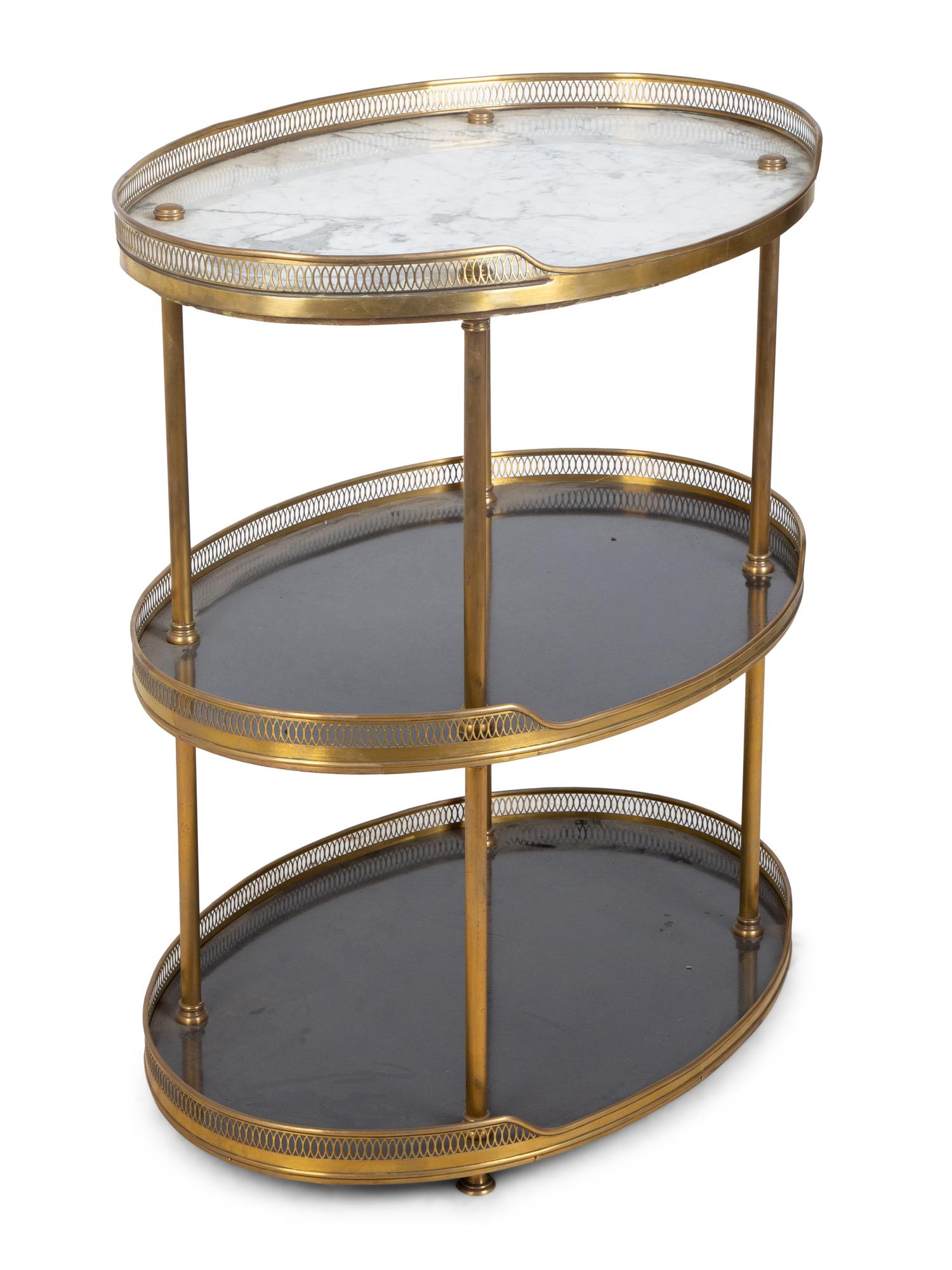 A Regency Style Gilt Metal Two-Tier Side Table — 20TH CENTURY