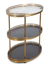 A Regency Style Gilt Metal Two-Tier Side Table — 20TH CENTURY