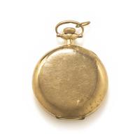 WALTHAM, 14K YELLOW GOLD HUNTER CASE POCKET WATCH