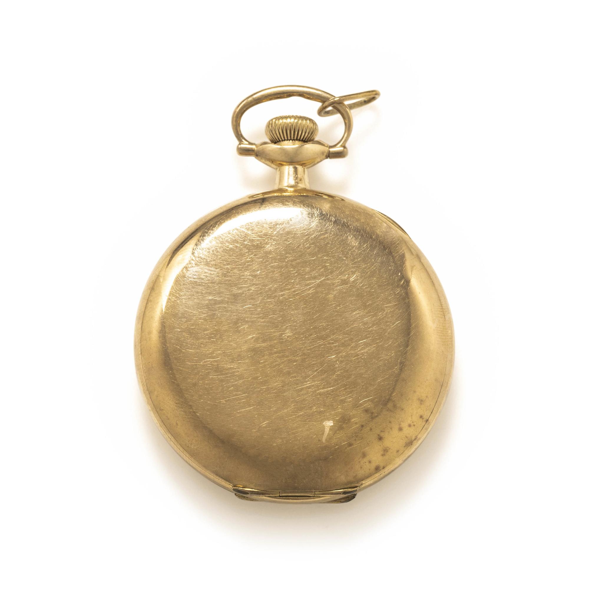 WALTHAM, 14K YELLOW GOLD HUNTER CASE POCKET WATCH