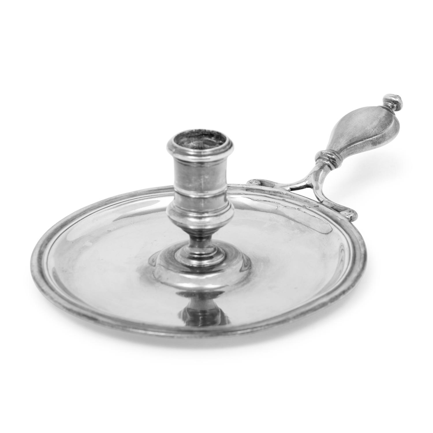 A George II Hugenot Silver Chamberstick