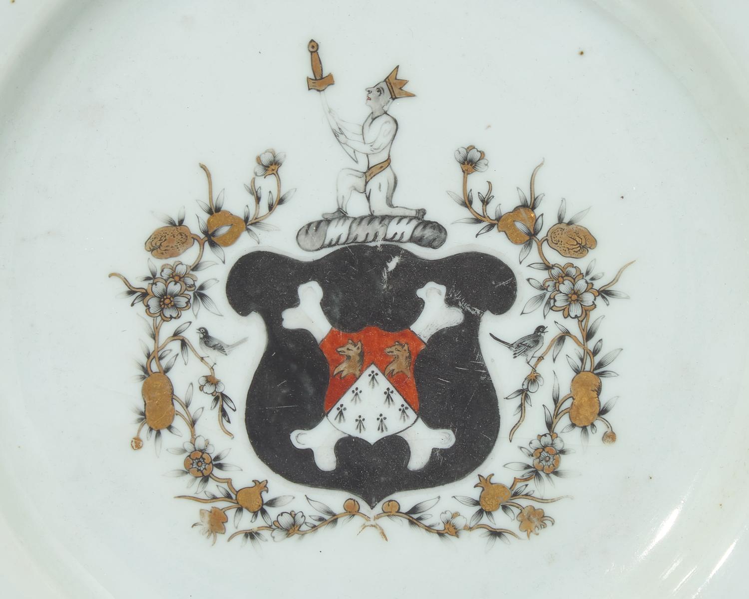 A group of seven Chinese Export porcelain tablewares from the "Newton Service," made for the English Market, circa 1740-1750