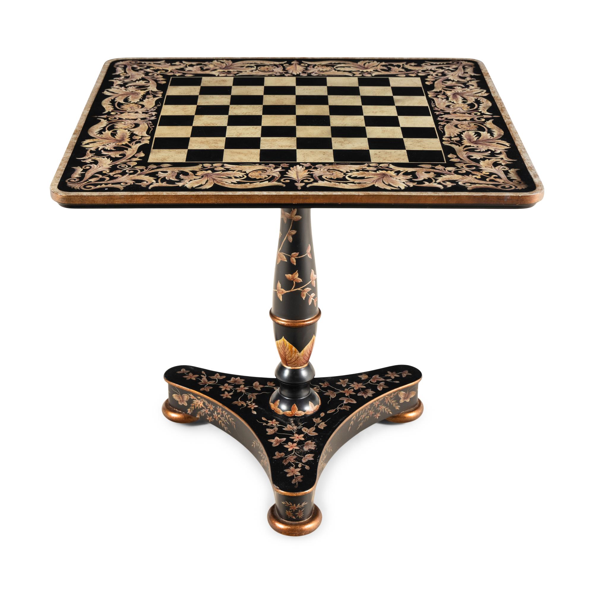 A Regency Style Painted Game Table