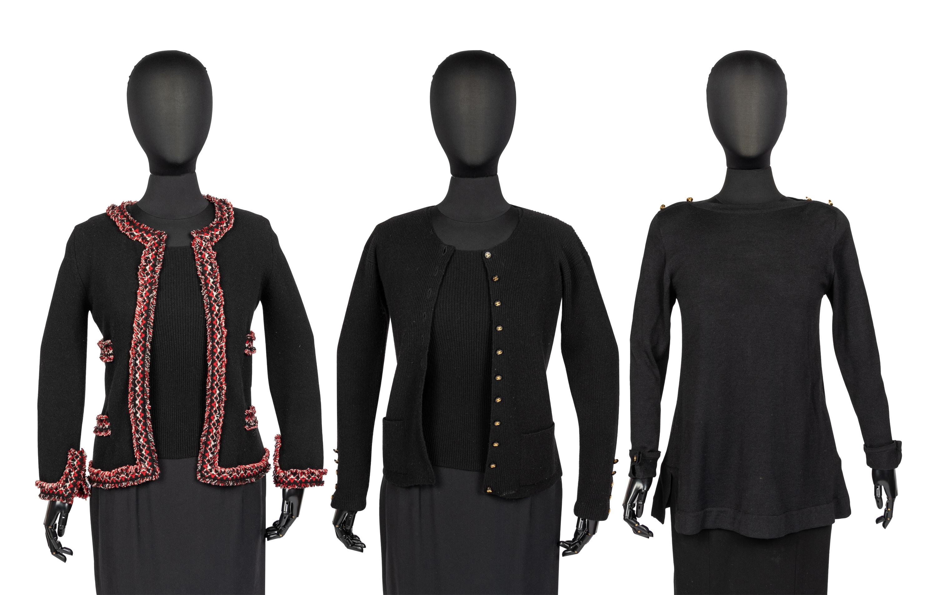 Four Chanel Items: One Twinset, One Sweater & One Cardigan, 1990-2000s