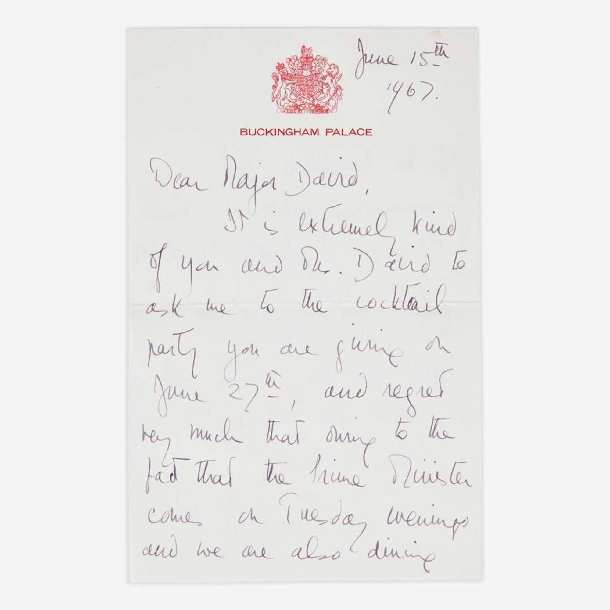 [Autographs & Manuscripts] Elizabeth II Autograph letter, signed