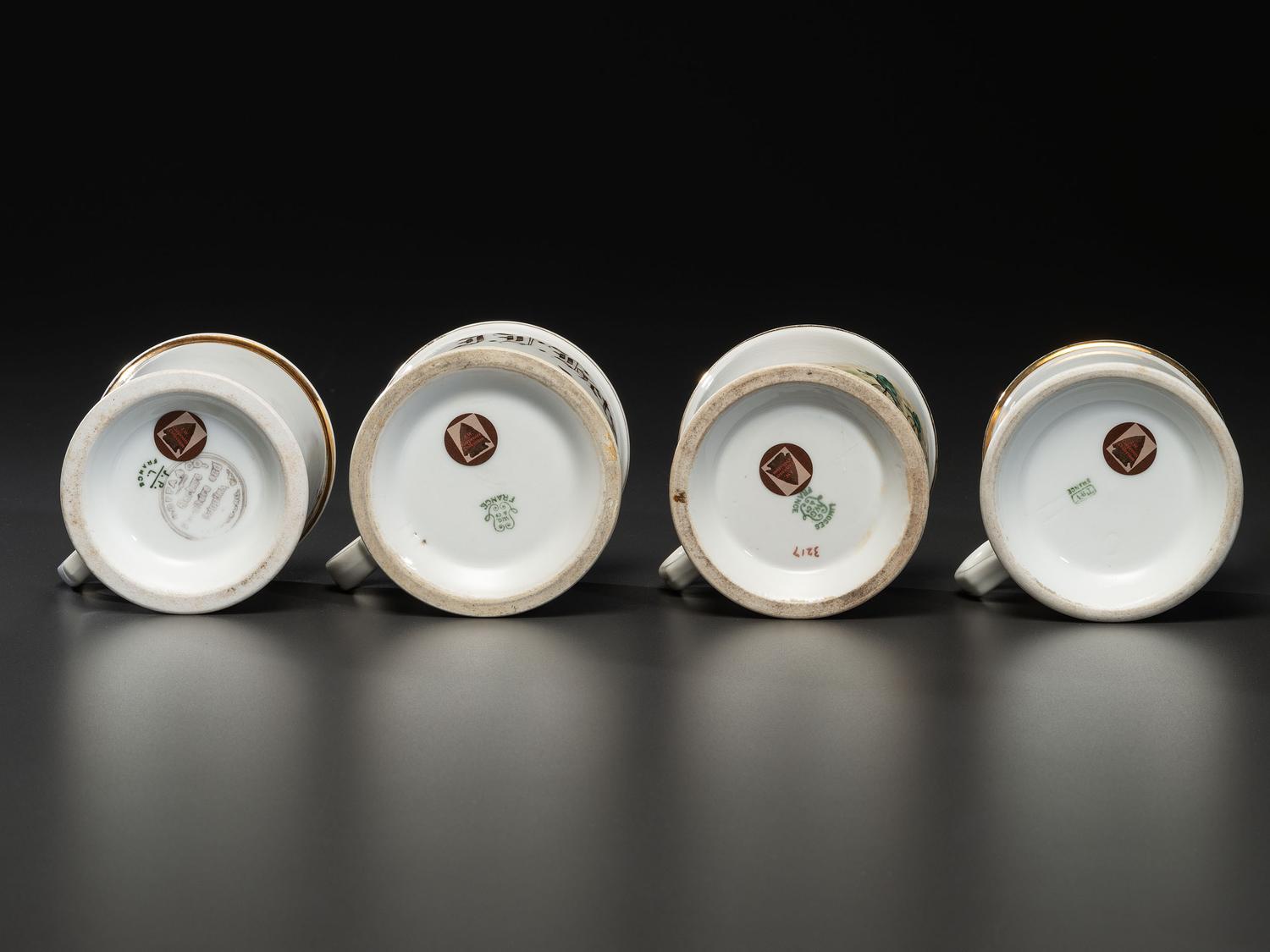 Four Bicycle Shaving Mugs