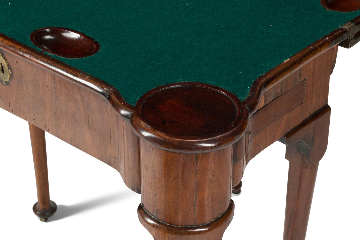 A George III Mahogany Three-Fold Flip-Top Table