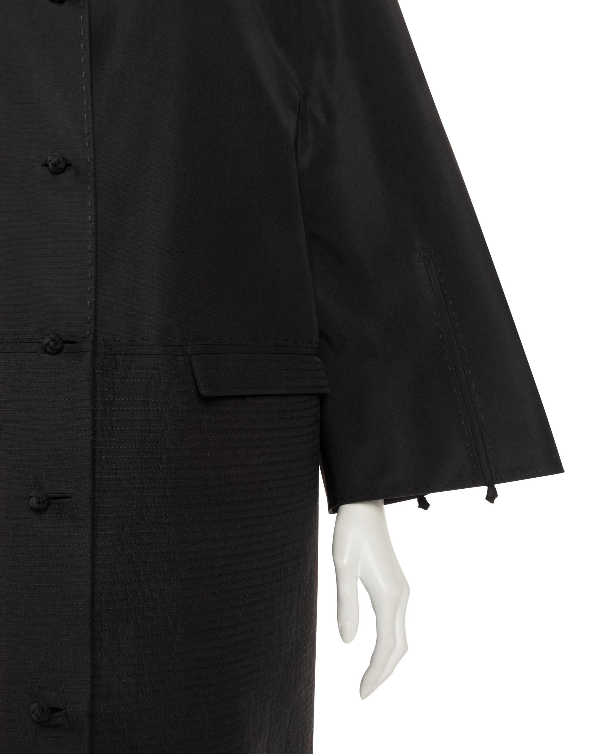 Ralph Rucci Silk Taffeta Jacket with Topstitching Detail