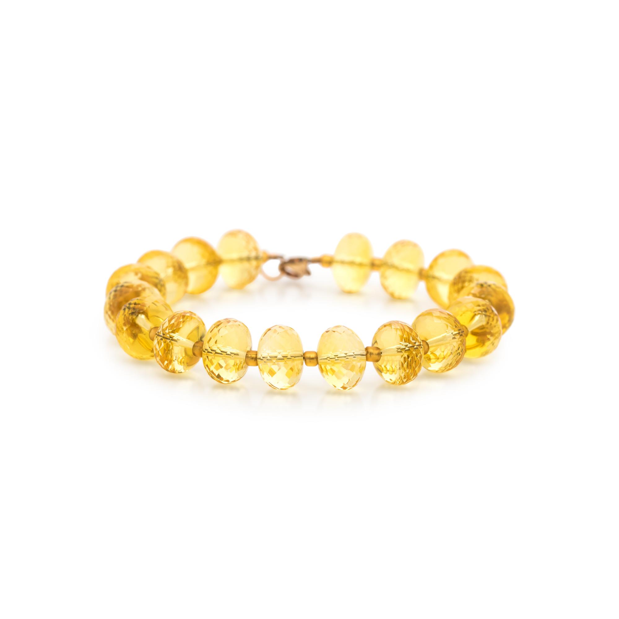 CITRINE BEAD BRACELET