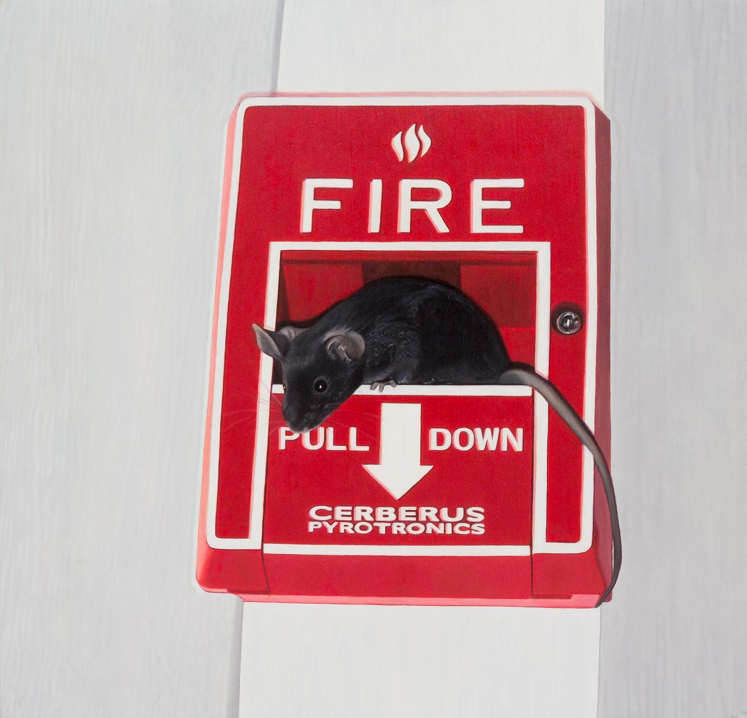 Adam Stennett, (American, b. 1972), Mouse on Fire Alarm, 2005