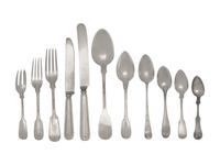 An Assembled Silver Flatware Service