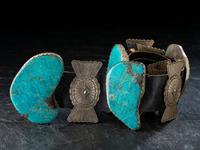 Massive Statement Sterling Silver and Turquoise Concha Belt