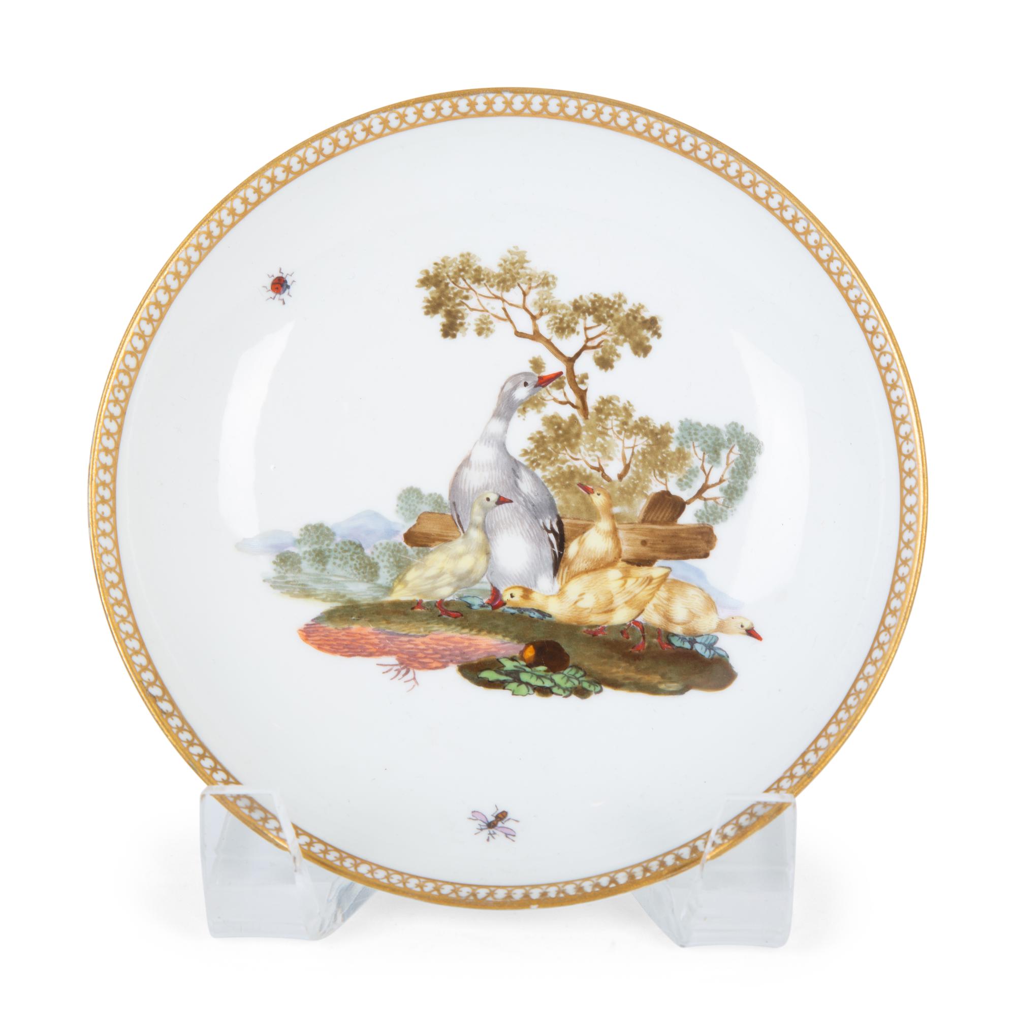 A Meissen Marcolini Period Porcelain Teacup and Undertray — 18TH CENTURY