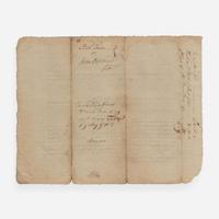 [Declaration of Independence] [North Carolina] Hooper, William Partially-Printed Document, initialed