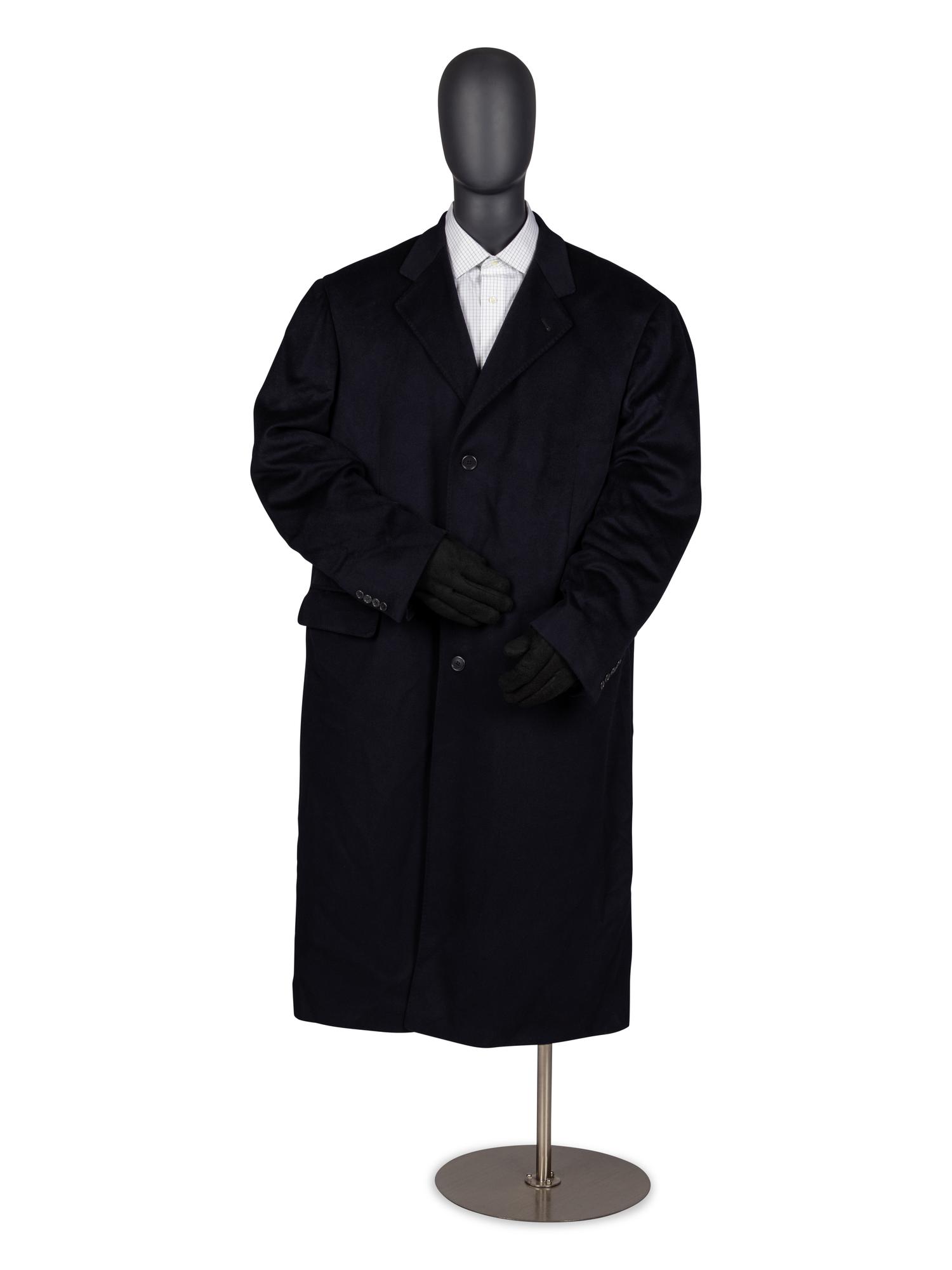 Mike Ditka's Personally Owned Overcoat Worn During 2013 Jersey Number Retirement Ceremony at Soldier Field