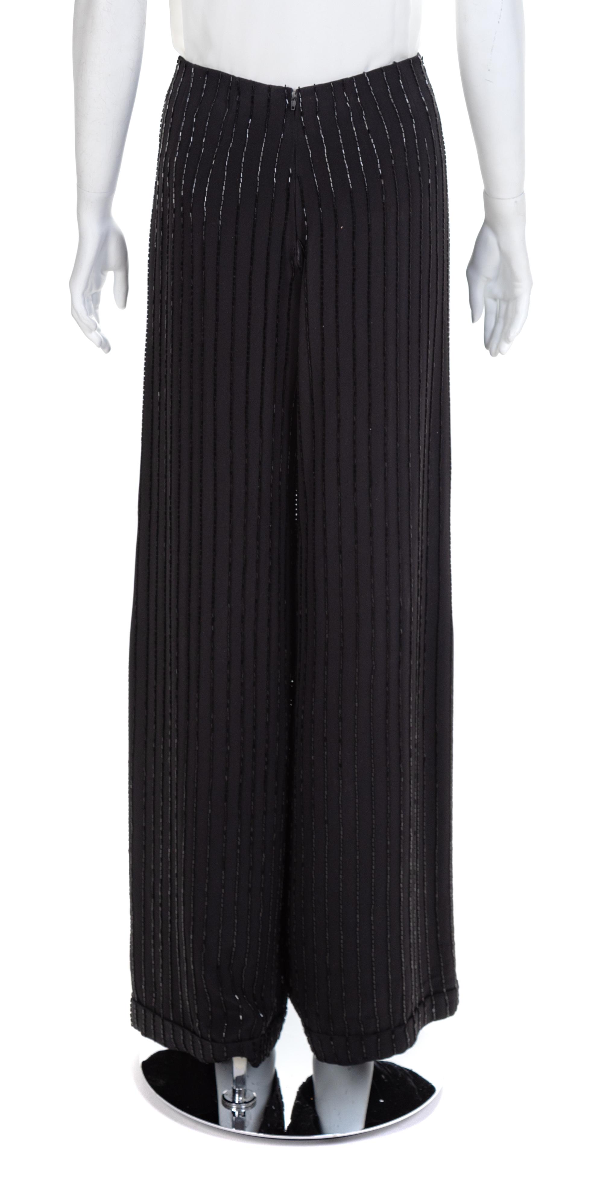 Three Pairs of Beaded Pants, 1980-2000s No size labels