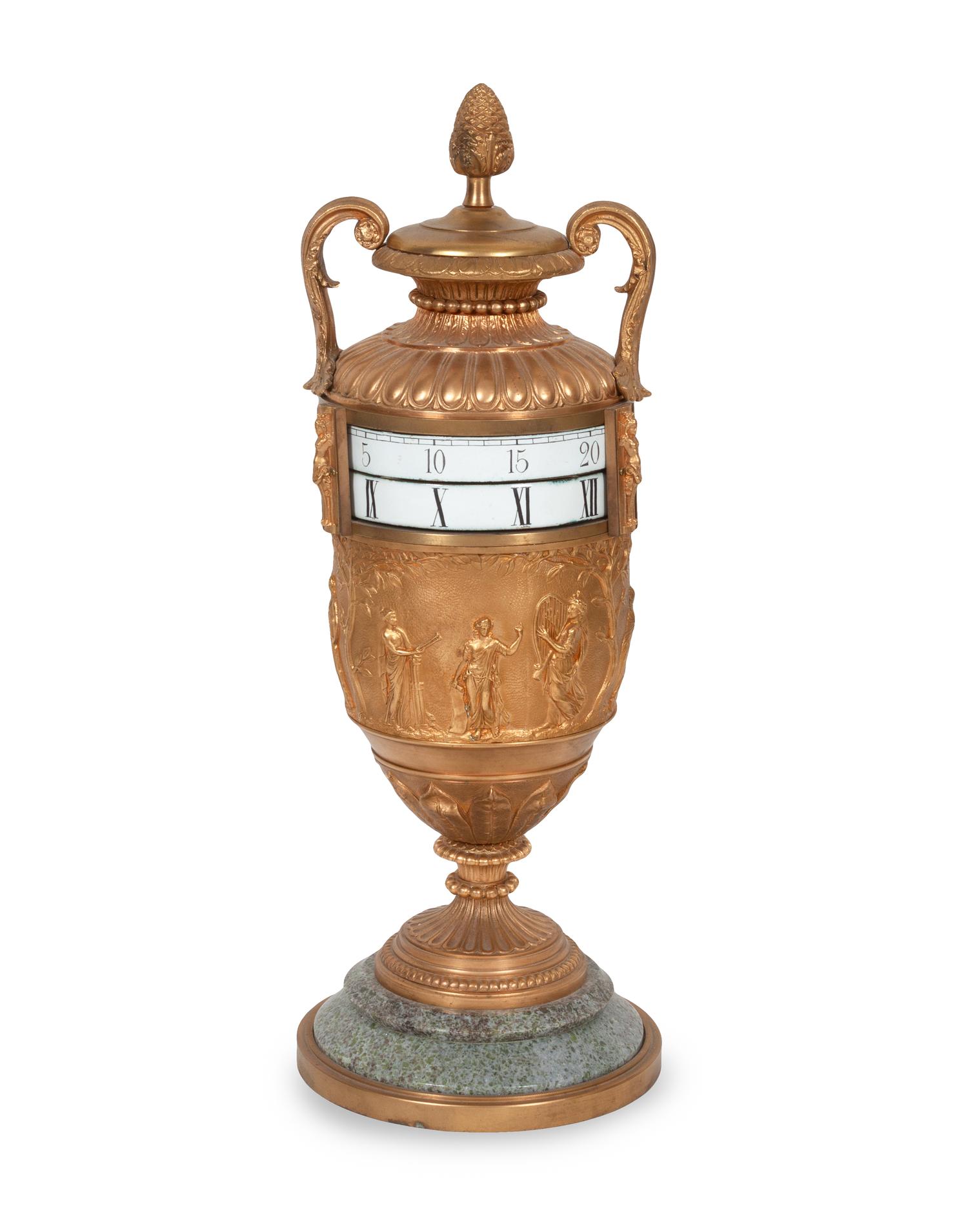 A Louis XVI Style Gilt Bronze Annular Clock