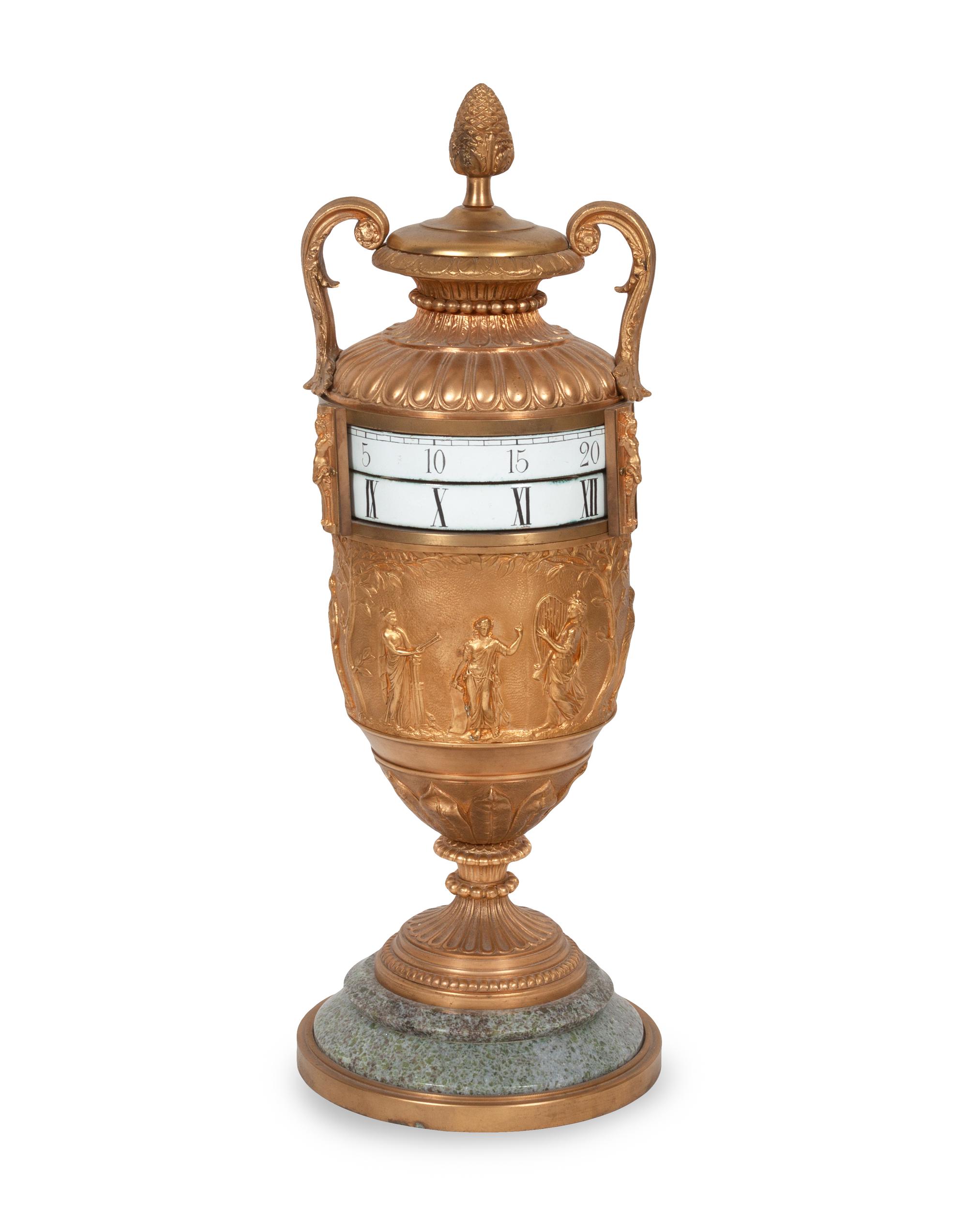 A Louis XVI Style Gilt Bronze Annular Clock
