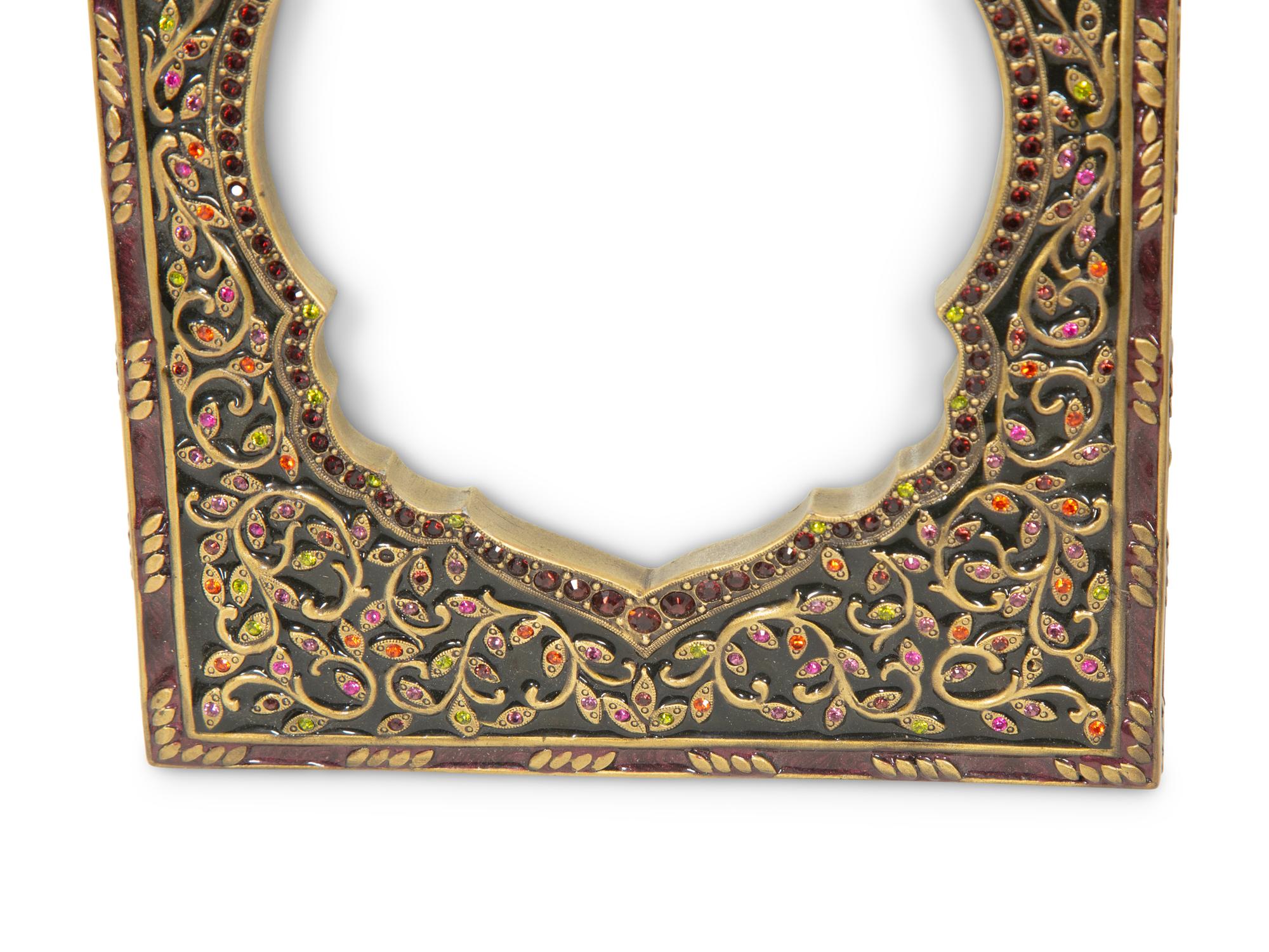 Three Jay Strongwater Enameled and Jeweled Easel Back Picture Frames