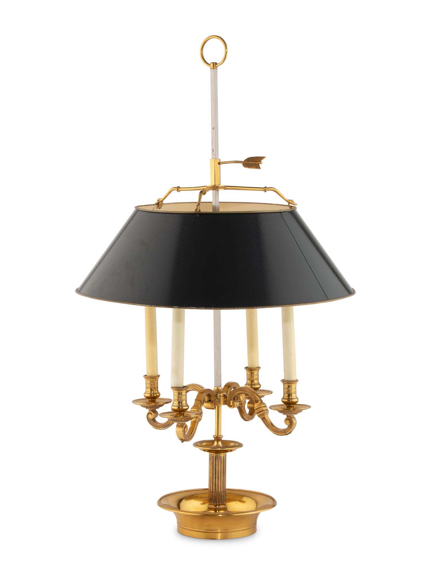 A French Gilt Bronze Bouillotte Lamp