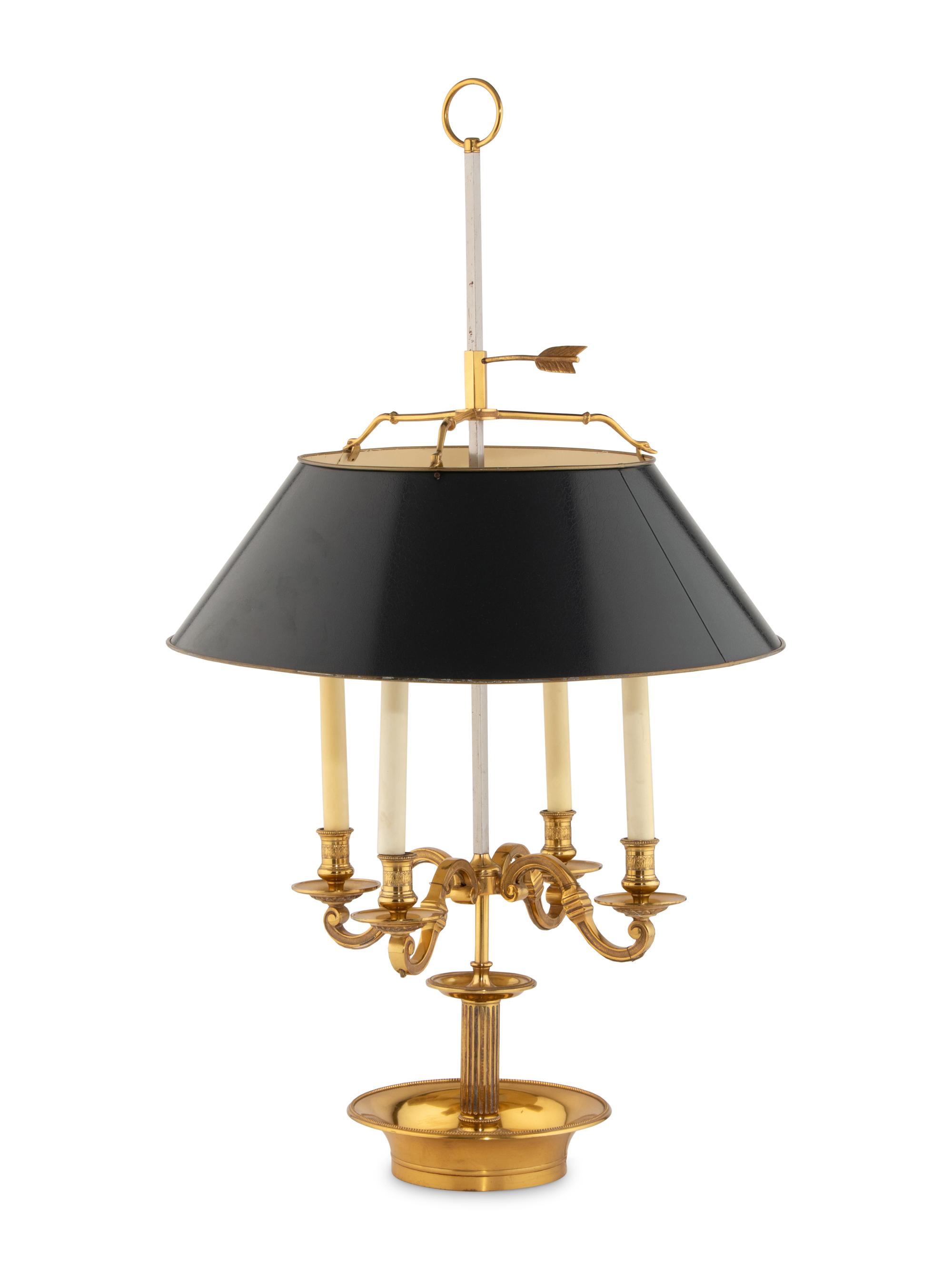 A French Gilt Bronze Bouillotte Lamp