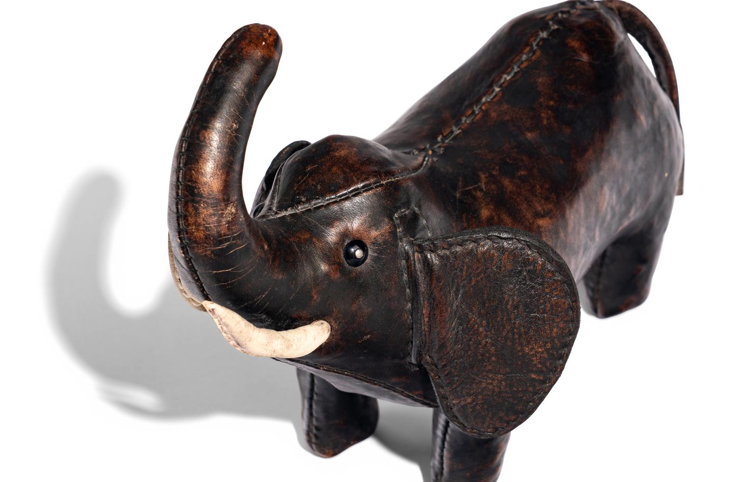 Two Leather Elephants