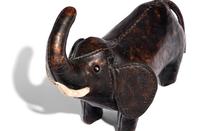 Two Leather Elephants
