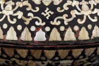 A Mother-of-Pearl Inlaid Black Lacquered Covered Box