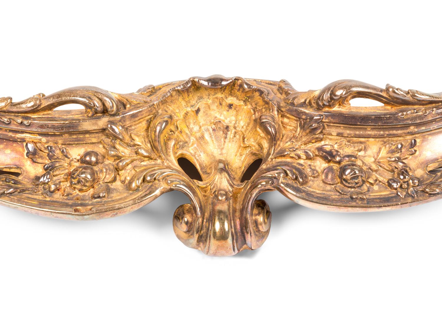 A Louis XV Style Gilt Bronze and Mirrored Glass Surtout de Table
