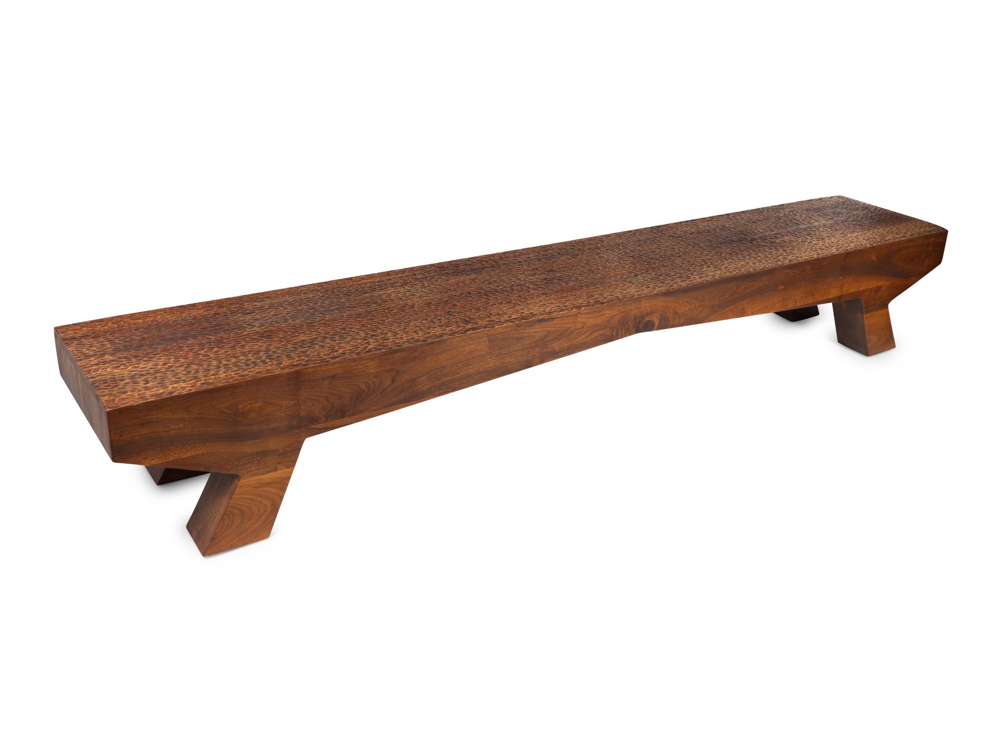 A Contemporary Fijian Carved Wood Bench — 20TH CENTURY