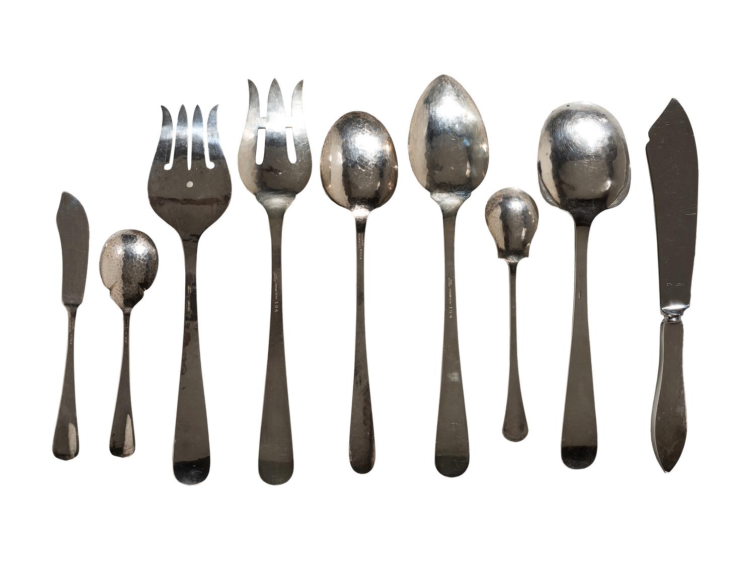 Nine Pieces of Flatware