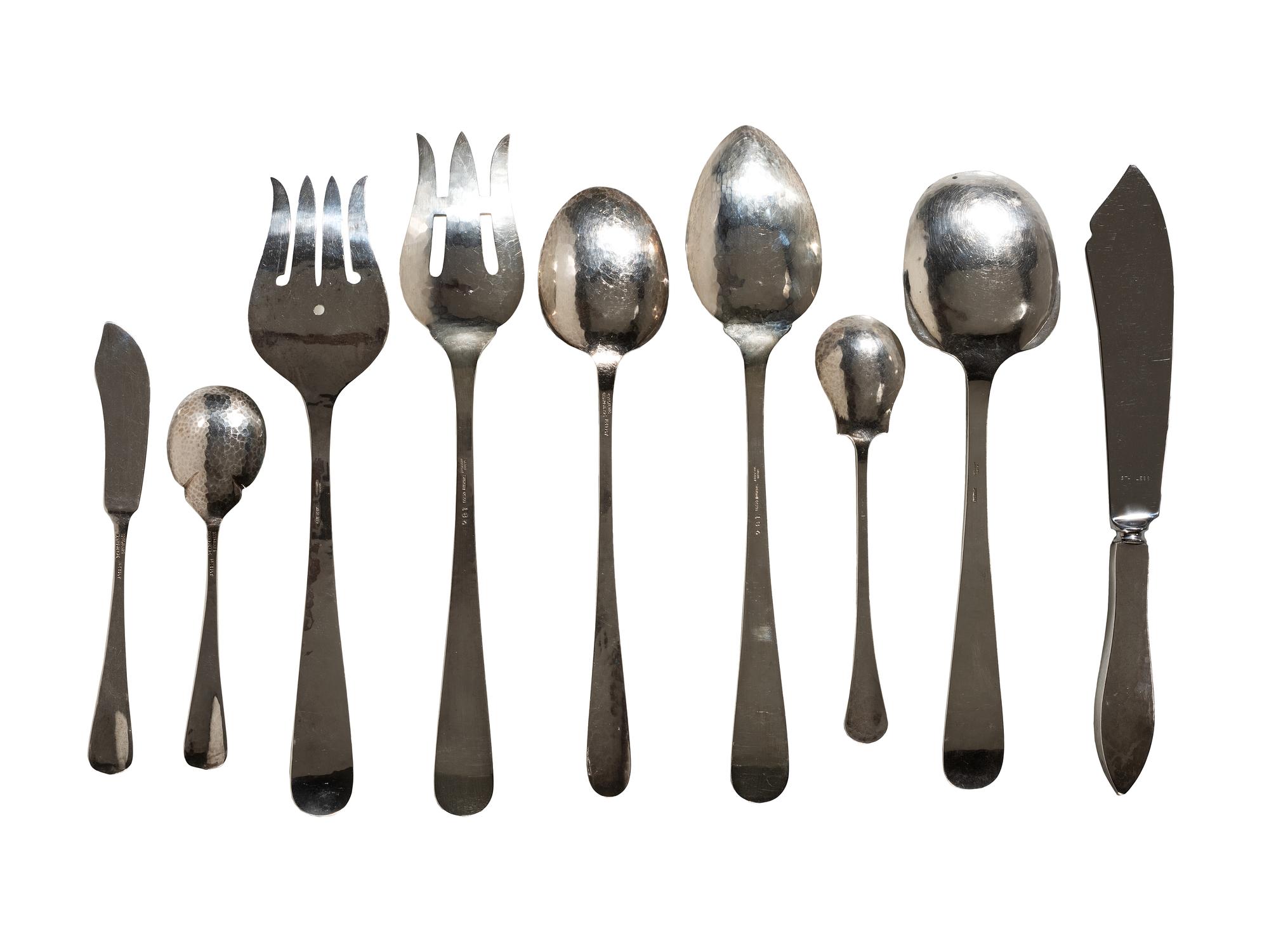 Nine Pieces of Flatware