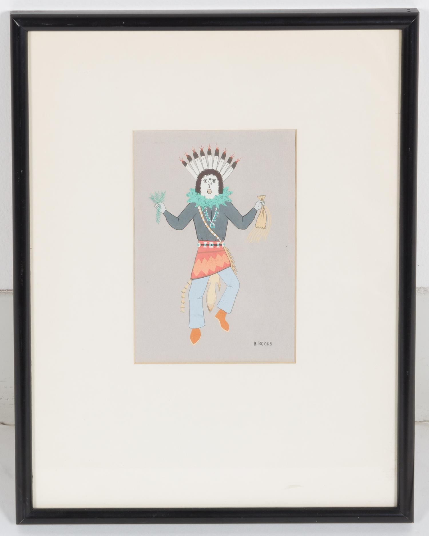 Harrison Begay, (American 1912-2012), Untitled (Kachina Dancer)