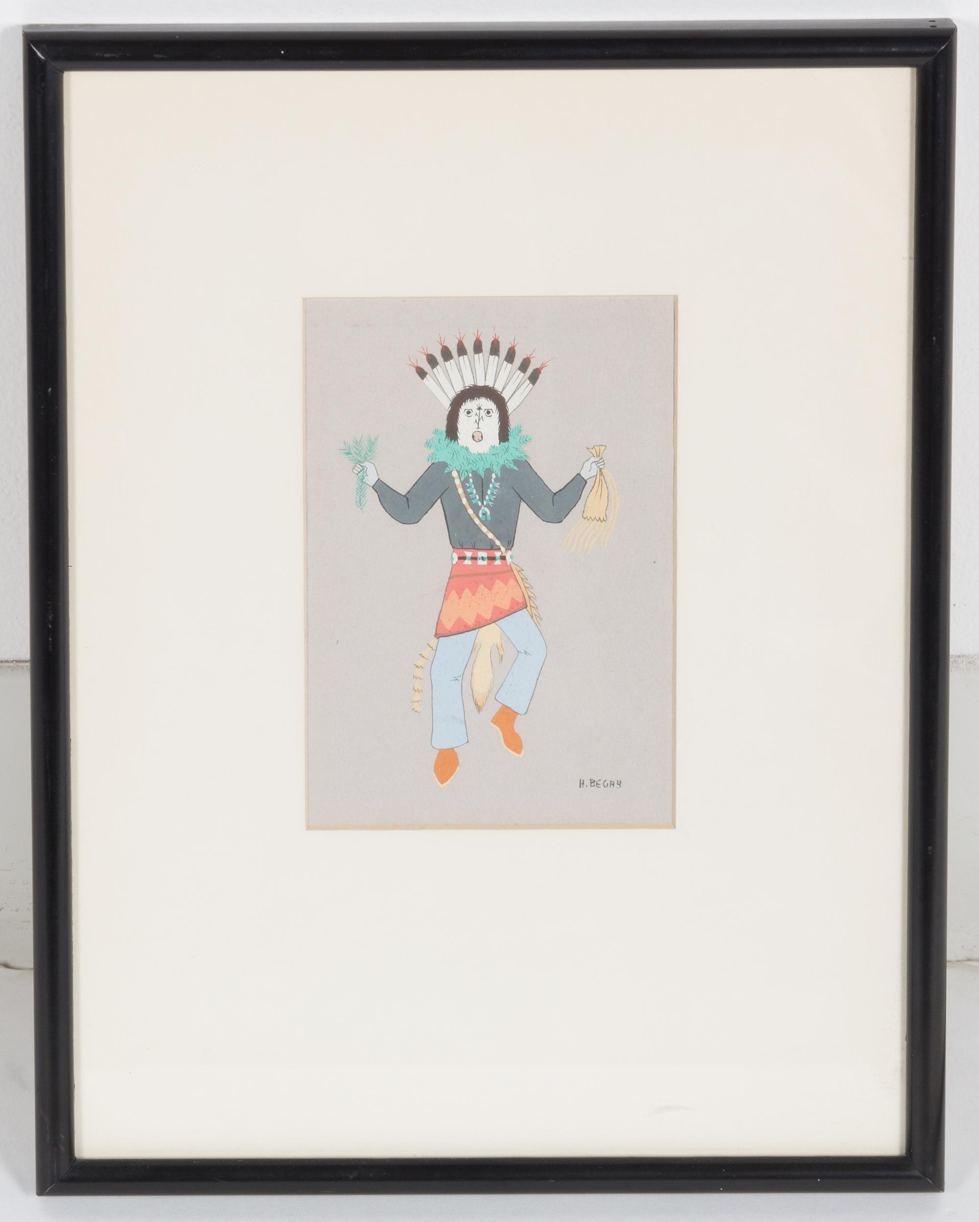 Harrison Begay, (American 1912-2012), Untitled (Kachina Dancer)