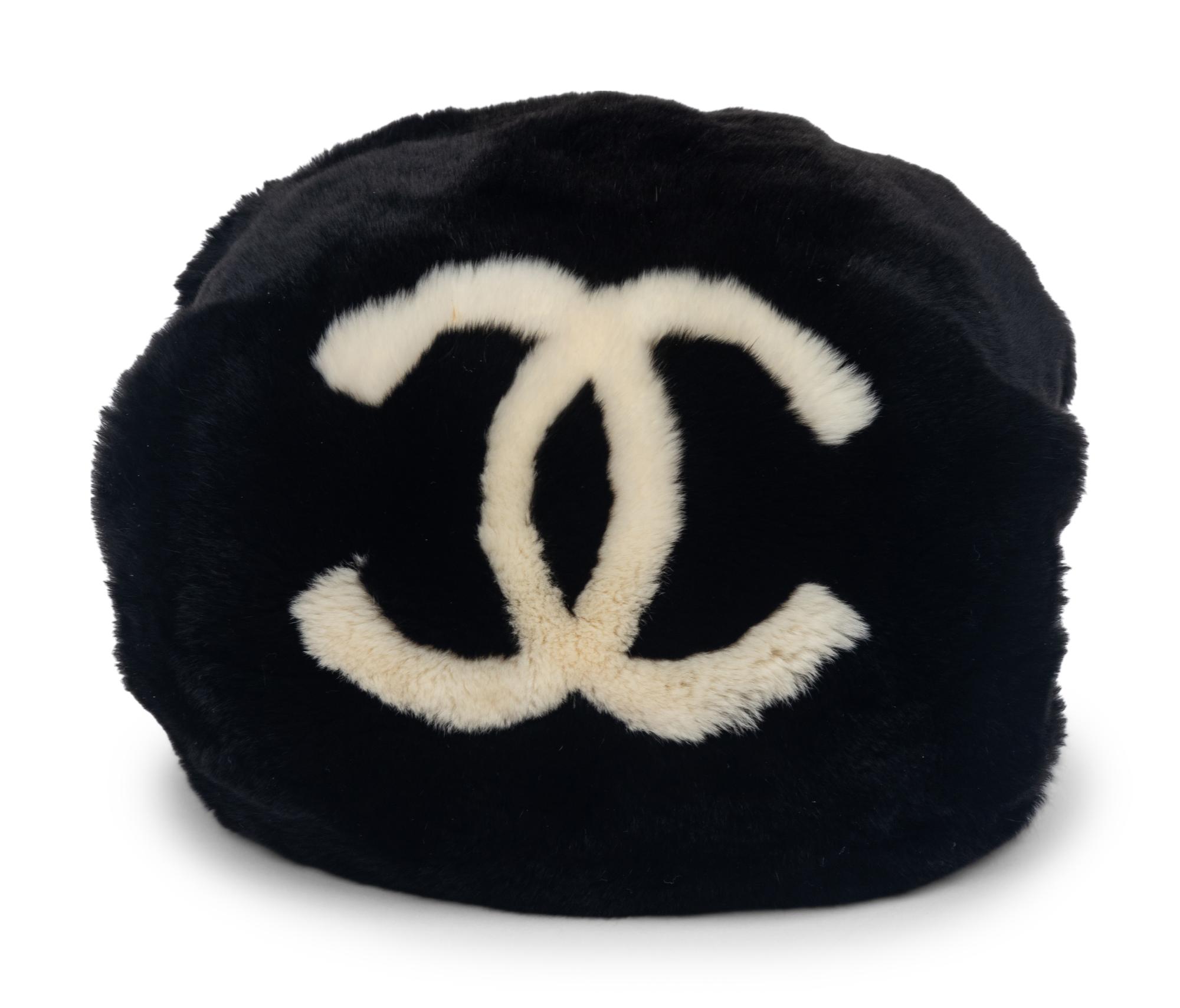 Chanel Logo Muff in Rabbit Fur
