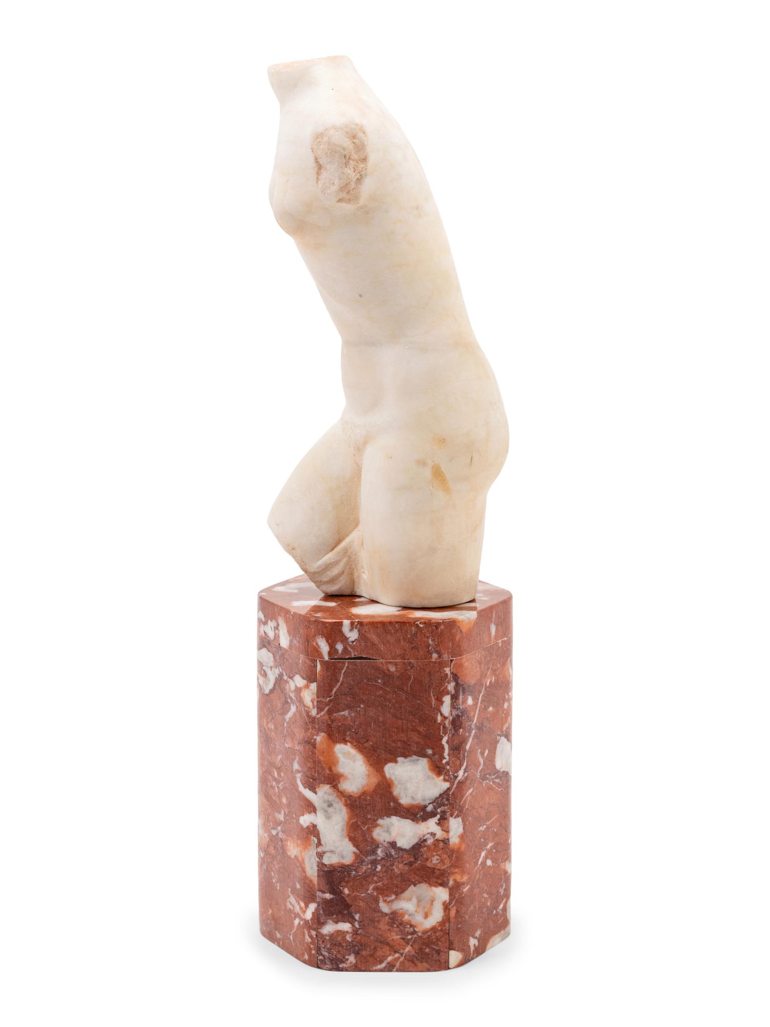 An Italian Carved Marble Torso of Aphrodite