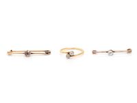 COLLECTION OF ANTIQUE, GOLD AND DIAMOND JEWELRY