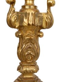 A Pair of Large Italian Giltwood Altar Sticks