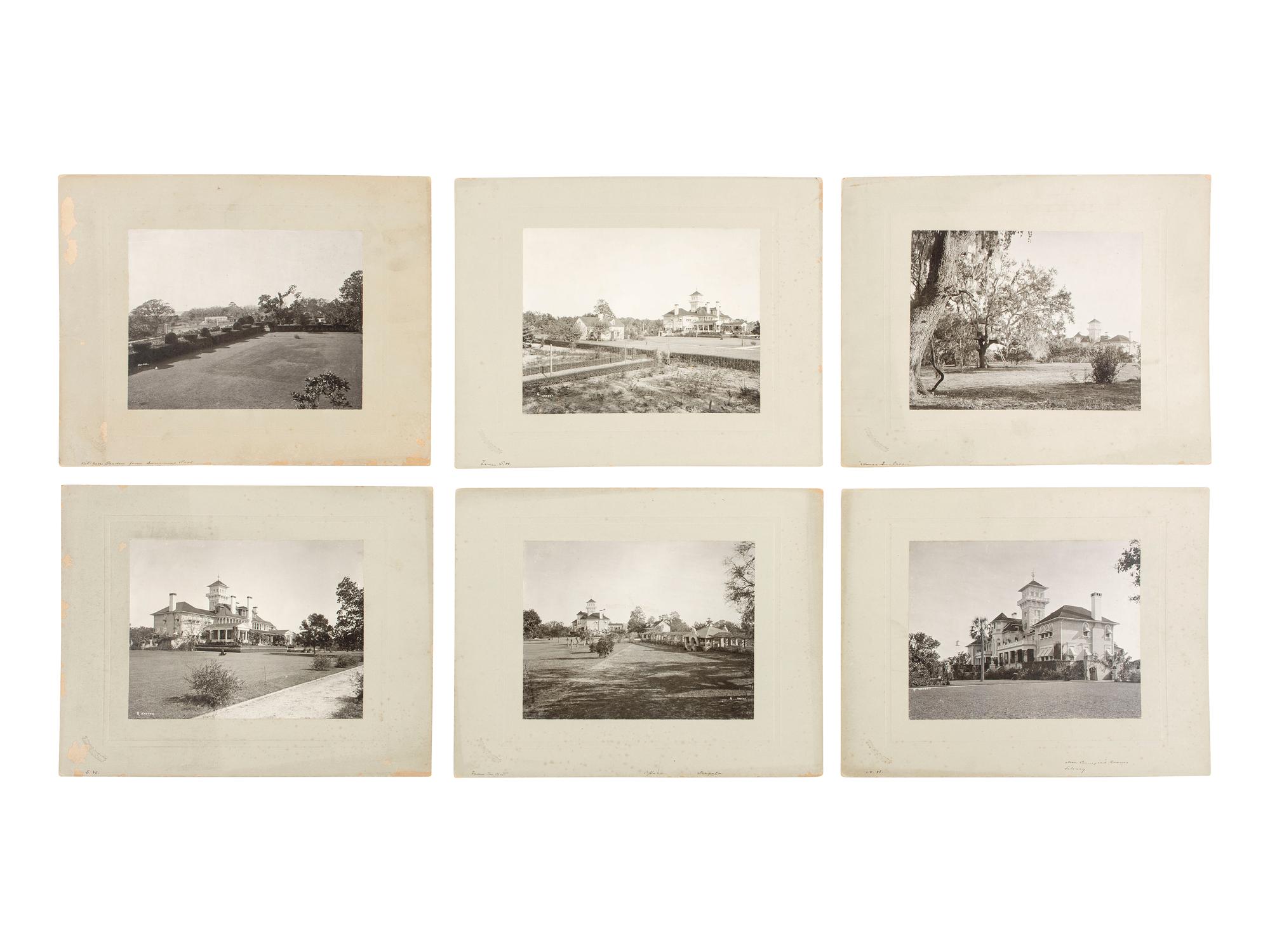 Thomas Carnegie [CARNEGIE, Thomas (1843-1886)]. HAVENS, O. Pierre (1838-1912), photographer. A group of 13 photographs of Thomas Carnegie's Cumberland Island, Georgia, estate. Jacksonville, FL: ca 1890s.