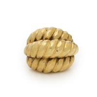 HENRY DUNAY, YELLOW GOLD RING
