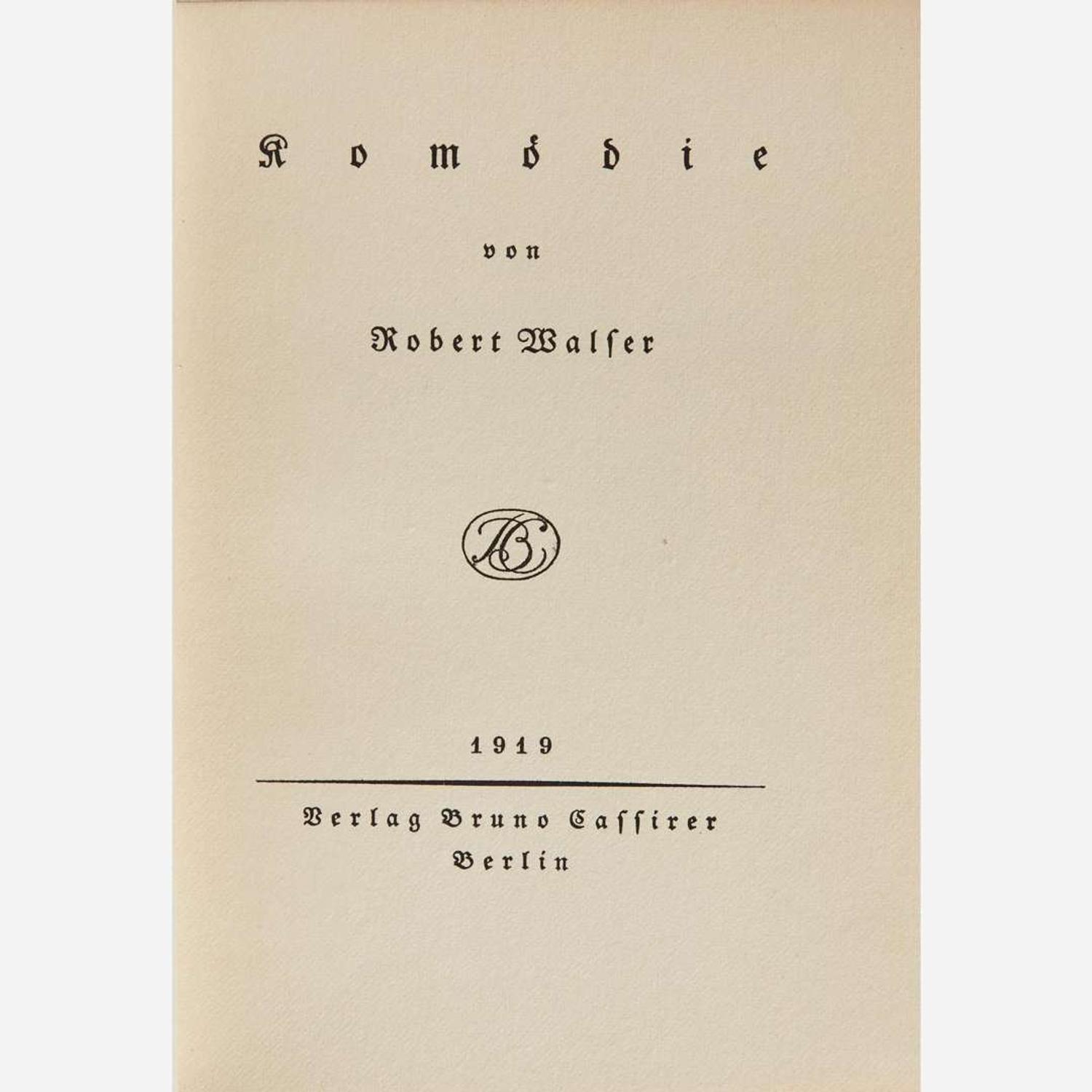 [Literature] Walser, Robert Group of 11 Titles