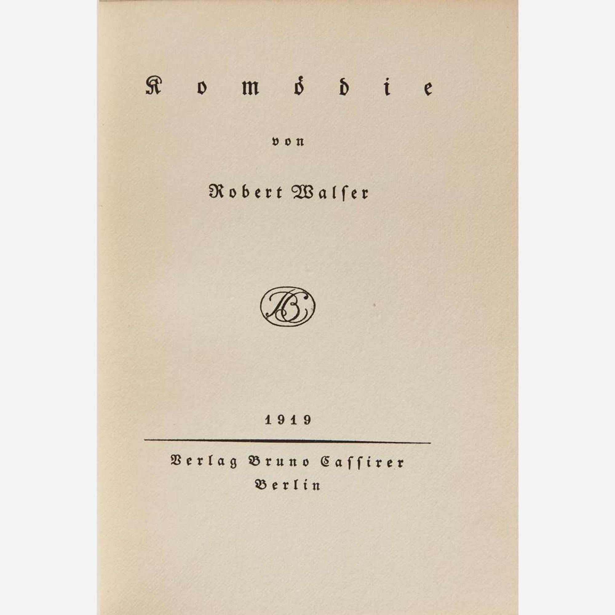 [Literature] Walser, Robert Group of 11 Titles