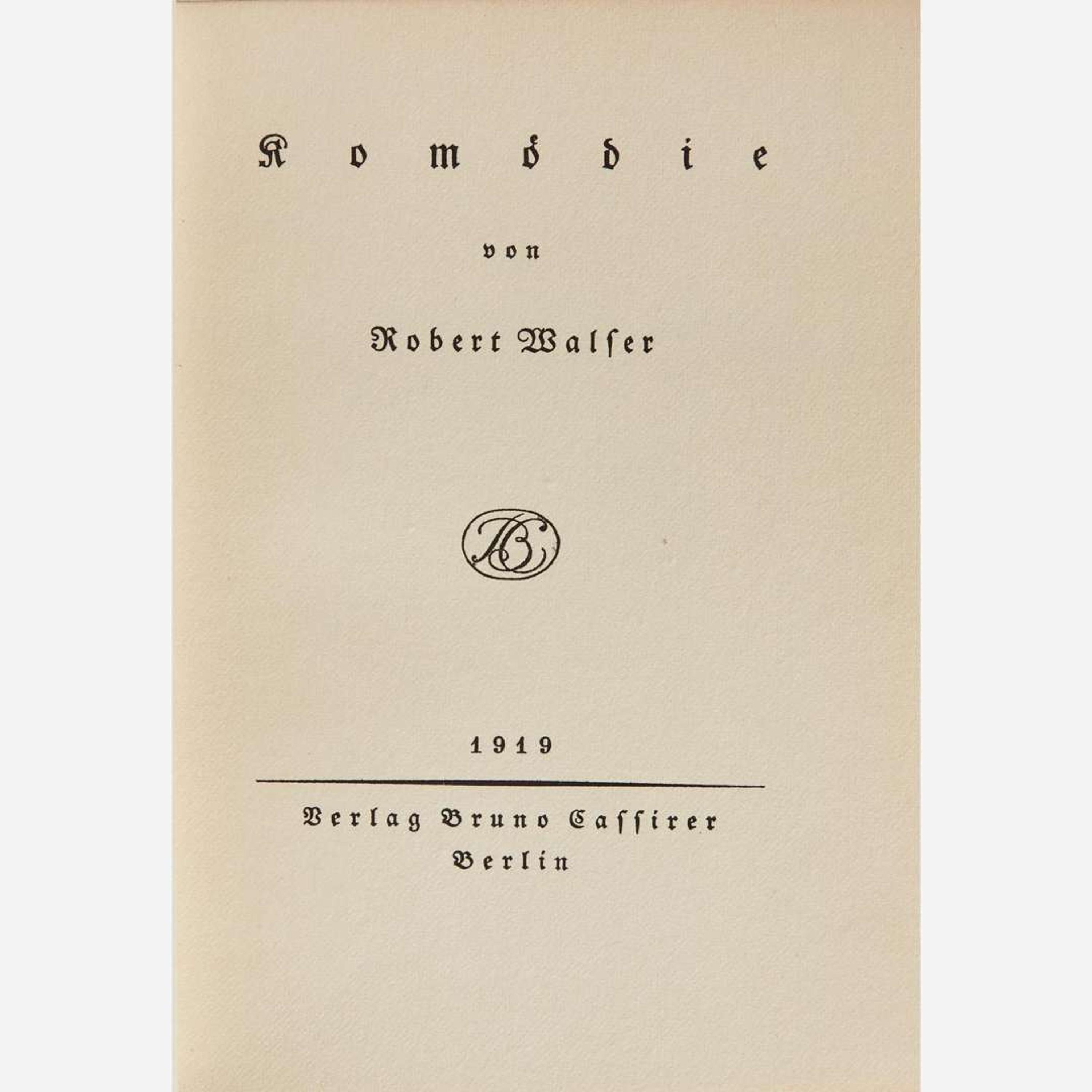 [Literature] Walser, Robert Group of 11 Titles