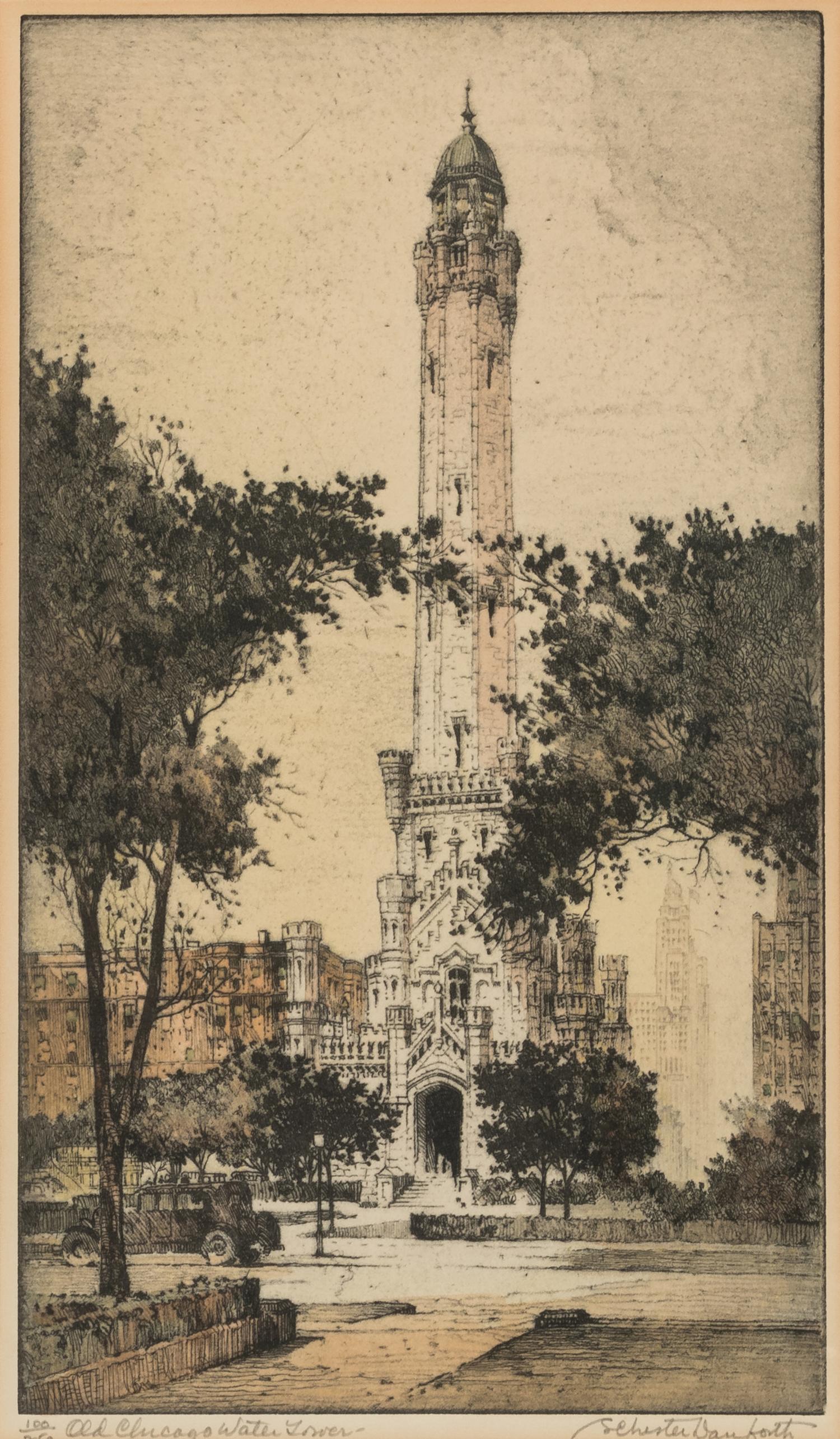 [CHICAGO]. DANFORTH, S. Chester. A suite of 3 signed etchings.